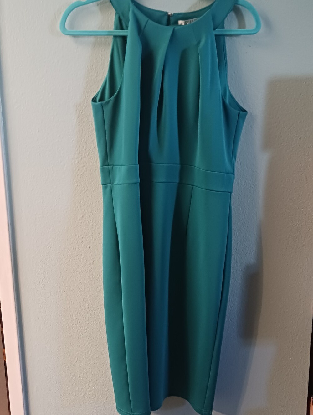 Spense Teal Sleeveless Midi  Dress | Size 8
